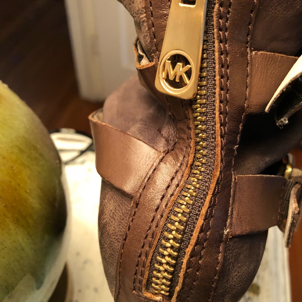 michael kors ankle leather boots